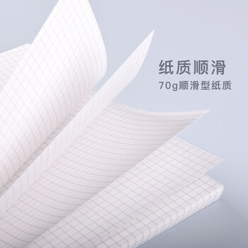 凯萨（KAISA）A4/100张三孔方格活页纸 3孔活页本替芯网格本活页笔记本记事本内页纸开学文具 1包