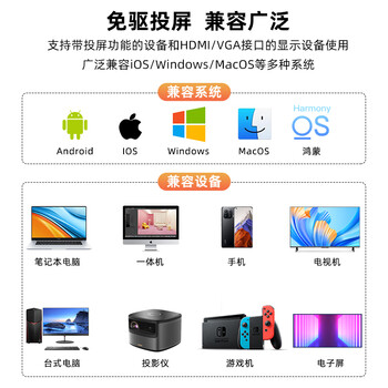 优越者企业级无线投屏器HDMI同屏器音视频同步办公投屏传输手机笔记本电脑主机连电视显示器投影仪V191A	
