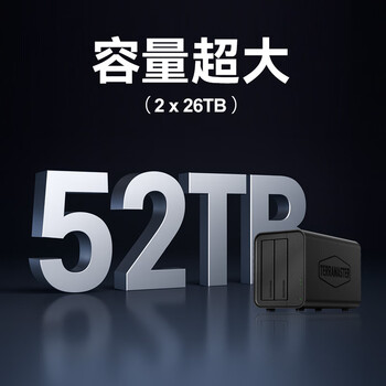 铁威马（TerraMaster）D2-320 双盘RAID磁盘 阵列盒 阵列柜 Type-c硬盘盒（USB3.2 Gen2 10Gbps）