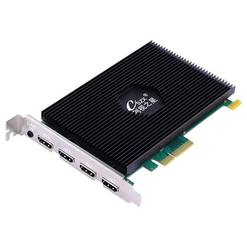 创视之星4路hdmi视频采集卡pcie内置单反摄像机多平台同时直播专用vmix导播四路高清4k输入多机位图像录制