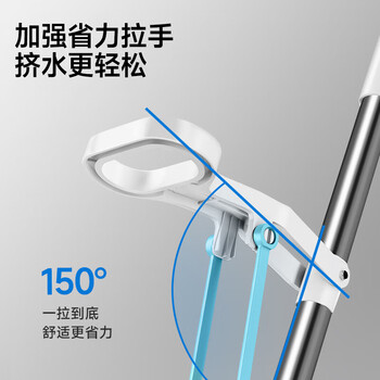 五月花海绵拖把33cm1棉头对折吸水头家用一拖净免手洗胶棉拖布