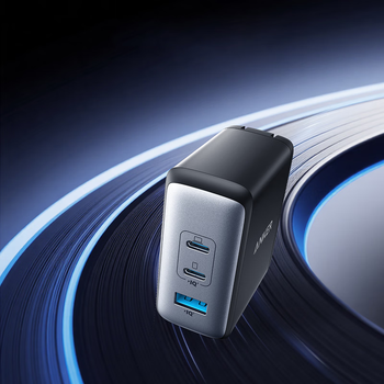 ANKER安克100W氮化镓充电器数据线套装 多口pd大功率type-c快充使用苹果17华为vivo手机笔记本电脑插头