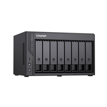 威联通（QNAP）Qu805 N355 16G内存 8盘位 NAS存储服务器 工作室数据备份 64T套装（希捷酷狼Pro16T×4）
