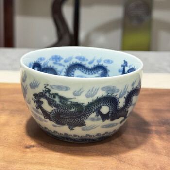 本溪青花玲珑茶杯图片- 京东