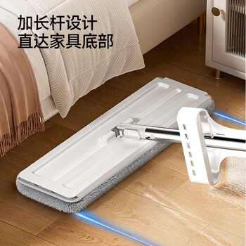五月花平板拖把38CM共4块布加厚纤维布家用一拖净墩布拖地神器 五月花平板拖把38CM共4块布加厚纤维布家用一拖净墩布拖地神器