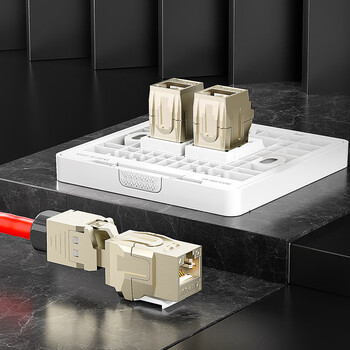 安普康（AMPCOM）网络直通头六类屏蔽 RJ45网线连接延长器 水晶头转接头网线双通头 AMCAT6B0802