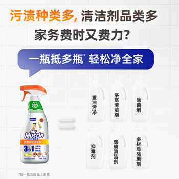 威猛先生 厨房重油污净500g+500g双瓶装 柠檬清香油抽烟机清洗剂