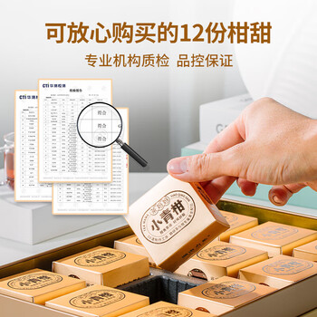 澜沧古茶 花好月圆陈皮普洱 茶妈妈熟茶茶叶熟普柑普茶(12颗) 彩色版 120g