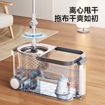 五月花旋转拖把带通一套4布免手洗家用一拖净2025擦地拖地桶吸水拖布