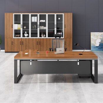 圣黎简约现代单人老板桌大班台主管经理办公桌椅组合1.8*0.8米单桌