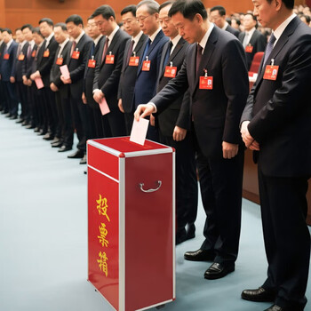 欧唛（oumai） 投票箱 铝合金可拆装大中小号投票箱票箱带轮子选举箱集票箱 红色加大号（带轮子）