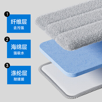 五月花平板拖把40CM杆长120CM共2块布家用一拖净墩布免手洗干湿两用 五月花平板拖把40CM杆长120CM共2块布家用一拖净墩布免手洗干湿两用