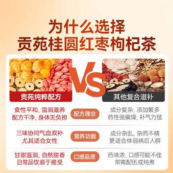 贡苑 养生茶360g桂圆红枣枸杞茶补独立八宝茶包搭气血节日送母亲女友