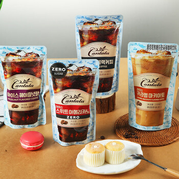 乐天康塔塔韩国进口 甜美式咖啡（无糖） 230ml*10袋/盒  美式咖啡 