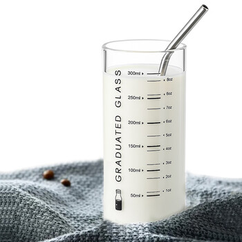 喜碧(Scybe)玻璃杯 牛奶杯耐热玻璃杯带刻度水杯果汁杯早餐牛奶杯朗尼300ml 喜碧(Scybe)玻璃杯 牛奶杯耐热玻璃杯带刻度水杯果汁杯早餐牛奶杯朗尼300ml