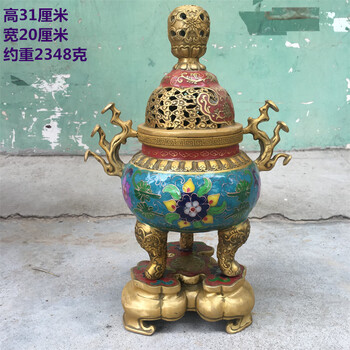銅製 金寿堂造 斑紫銅 鼎式 香炉 唐木紫檀台座付 / 香道具 銅製 金寿堂造 斑紫銅 鼎式 香炉 唐木紫檀台座付 / 香道具 大明狮子