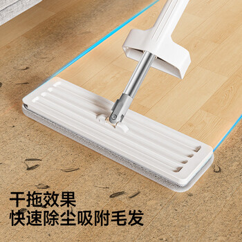 五月花平板拖把40CM杆长120CM共2块布家用一拖净墩布免手洗干湿两用 五月花平板拖把40CM杆长120CM共2块布家用一拖净墩布免手洗干湿两用