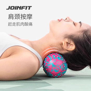 捷英飞（JOINFIT）花生筋膜球迷彩实心按摩肌肉放松健身瑜伽 粉蓝 J.F.334A-J