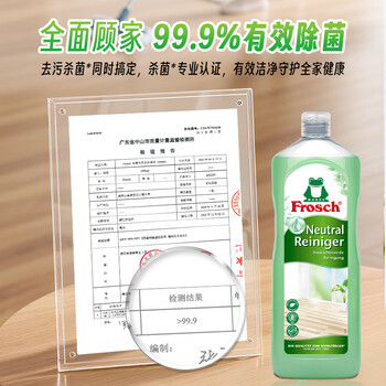 Frosch 地板清洁剂  瓷砖地砖清洁剂  家居多用途清洁剂1L德国原装进口