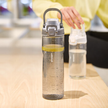 乐扣乐扣(LOCK&LOCK)人鱼线塑料运动水杯夏天便携水壶带刻度提手男女水杯子700ML灰色 乐扣乐扣(LOCK&LOCK)人鱼线塑料运动水杯夏天便携水壶带刻度提手男女水杯子700ML灰色