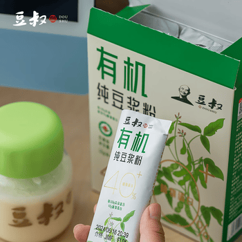 豆叔有机豆浆粉原味纯豆浆粉40%高蛋白非转基因20g*10条/盒