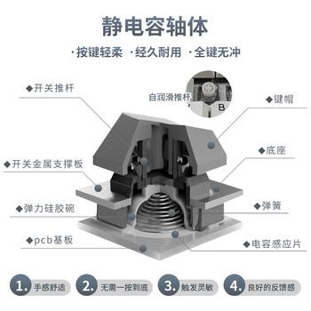 宁芝（NIZ）静电容轴键盘 办公键盘 台式机打字防水键盘 全键宏编程键盘 防水108有线35g-T系列粉丝福利款