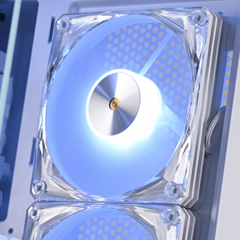 影驰星曜GB-120白色12CM机箱风扇反向（ARGB神光同步/PWM温控/适用进风散热位）