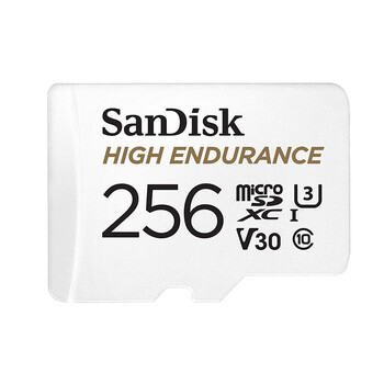 闪迪（SanDisk）256GB TF（MicroSD）4K内存卡 行车记录仪 监控摄像头专用 循环录制20,000小时 高耐用存储卡