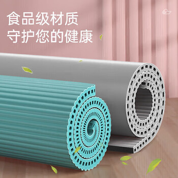 李宁跳绳垫隔音减震加专用静音垫子防滑厚健身垫长宽地垫491绿