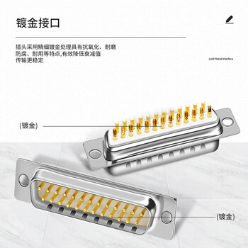 首千（SHOCHAN）DB25焊接头 2排25针公头接口插头焊线头连接器 一对2个 SQ-DB202
