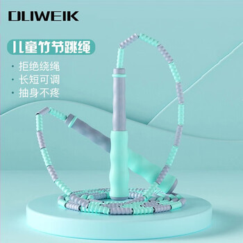 杜威克竹节跳绳小学生儿童幼儿园初学专用考试竞速运动健身专业绳