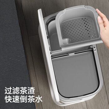 五月花茶水桶10L家用干湿分离垃圾桶办公室泡茶茶水分离茶渣桶