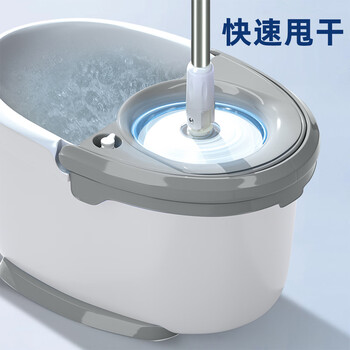 好媳妇旋转拖把38cm2个棉头液压杆旋风桶加大加厚免手洗懒人神器地拖