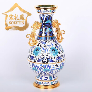 青瓷双耳瓶- 京东