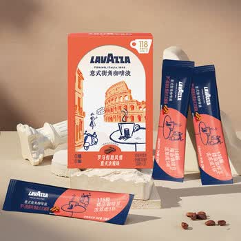 拉瓦萨（LAVAZZA）咖啡液浓缩0糖0脂醇香意式速溶黑咖生椰拿铁-原味浓缩20ml*10条