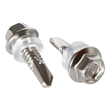 大和 410不锈钢钻尾螺丝外六角自钻螺丝钉燕尾法兰自攻螺钉国标大全 [带胶圈]外六角燕尾丝 5.5*19(50个）