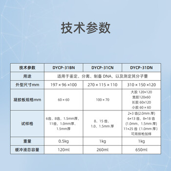 六一牌（LY） 琼脂糖水平电泳仪DYCP-31DN 实验室核酸电泳设备鉴定分离制备DNA电泳槽电泳设备