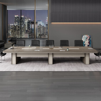 森菲亚会议桌长方形板式大型会议室培训桌椅组合工作台5.6*1.5米单桌 森菲亚会议桌长方形板式大型会议室培训桌椅组合工作台5.6*1.5米单桌