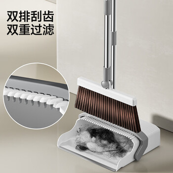 五月花扫把簸箕两件套磁吸款家用双梳齿扫帚扫地可折叠清理毛发 五月花扫把簸箕两件套磁吸款家用双梳齿扫帚扫地可折叠清理毛发