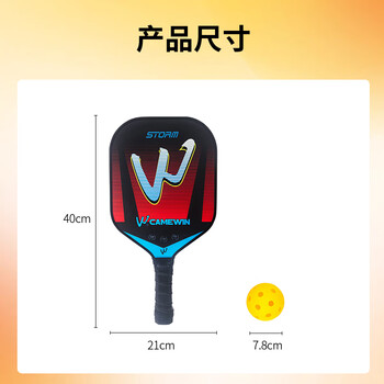 凯威（CAMEWIN）匹克球拍套装玻璃纤维入门Pickleball亲子互动情侣搭档皮克球双拍