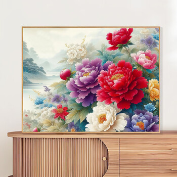 数字油画牡丹花价格报价行情- 京东