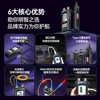 山泽网络寻线仪光功率计红光一体机巡线仪光纤测试仪端口闪烁水晶头压接抗干扰100V耐压充电款SZ-D668 山泽网络寻线仪光功率计红光一体机巡线仪光纤测试仪端口闪烁水晶头压接抗干扰100V耐压充电款SZ-D668