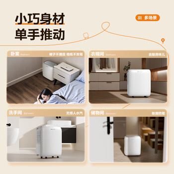 格力（GREE）【低噪小体积】除湿机/抽湿机家用除湿量12升/天单间参考面积24平24H定时除湿器DH12EN
