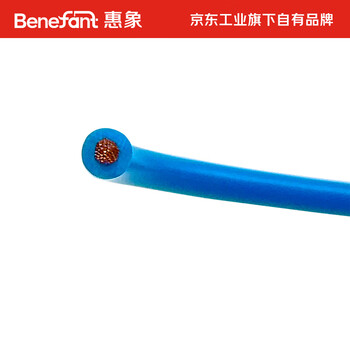 惠象 京东工业自有品牌 RV单芯软电线 450/750V 1X4 黄绿双色 100米/卷