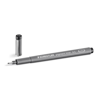 施德楼（STAEDTLER）针管笔勾线笔 1.0mm纤维头耐擦防水直液签字笔 美术绘图描线速干笔30810-9
