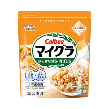 卡乐比（Calbee） 混合麦片450g 日本进口 早餐麦片 膳食纤维 冲泡 即食代餐
