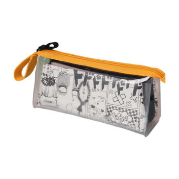 三木（SUNWOOD）二次元高透PVC动漫笔袋设计铅笔盒小众大容量文具盒收纳袋 6102 墨色