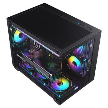 AOCCG392B黑色 MATX游戏台式电脑主机箱 支持360水冷/无立柱270°海景房/9风扇位/左右分仓 AOCCG392B黑色 MATX游戏台式电脑主机箱 支持360水冷/无立柱270°海景房/9风扇位/左右分仓