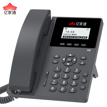 亿家通IP电话机座机 IP301 VOIP网络电话 呼叫中心话务电话 百兆网口双SIP账号可壁挂