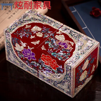 螺钿細工　置物 螺钿镶嵌家具- 京东